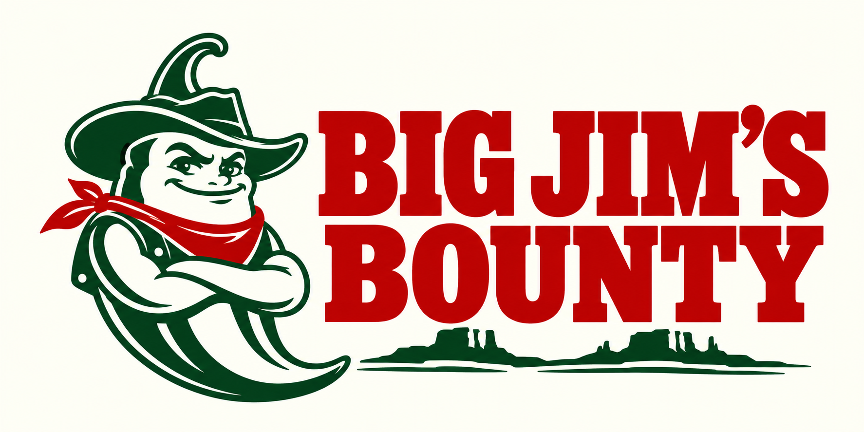 Big Jim’s Bounty — fat chile cowboy logo